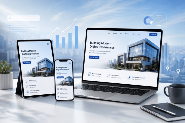Web Design & Development — Custom web development company & UI/UX design. by AjiDigitalAds